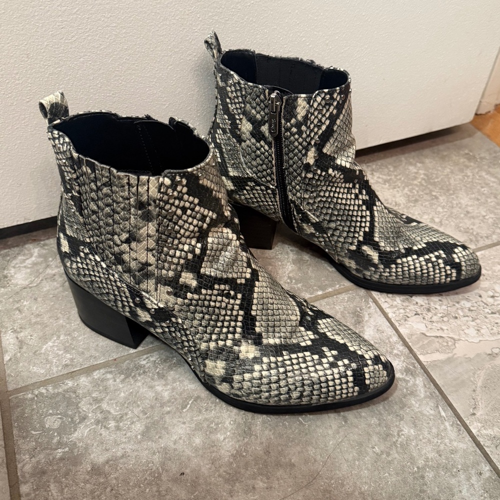 Sam Edelman circus snake print booties